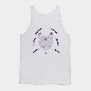 Cat face generative art Tank Top